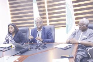L-R- Chukwu; Onwuamah and DG, Prof. Oladapo Obafunwa at the event.