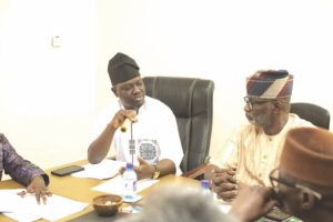 L-R- Dr. Awakan and Hon. Bamisile, during a familiarisation visit to NTDA headquarters, Abuja