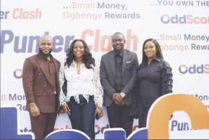 L-R (PunterClash Founder Richard Owoyemi, Blandine Mampouya, Azeez Salami and Busola Lawal)
