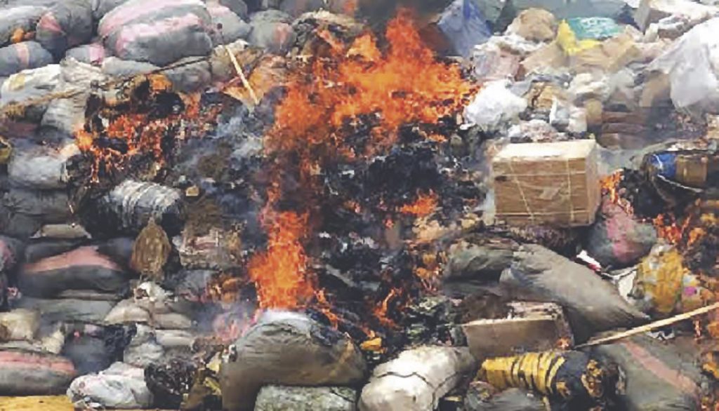 NDLEA destroying illicit drugs