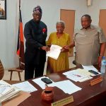 Presentation of appointment letter to Prof. Osisioma