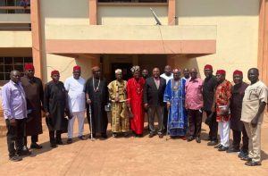 Prof Obetta in a group photo with the members of the host communities