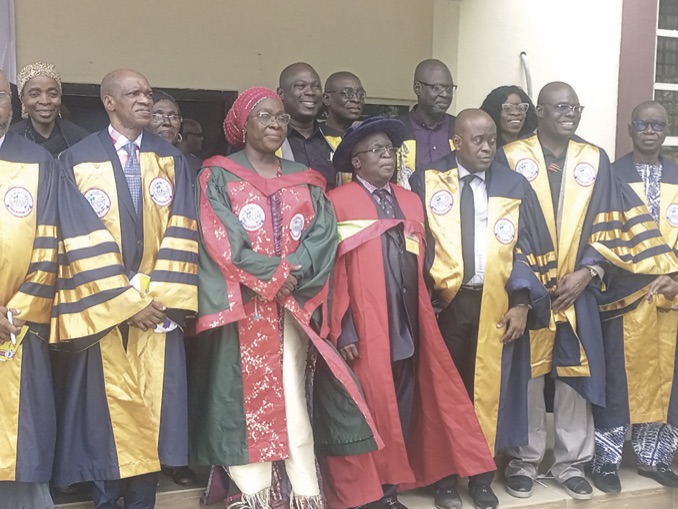 Prof. Lafiaji-Okuneye, Prof. Lawal and others at the lecture