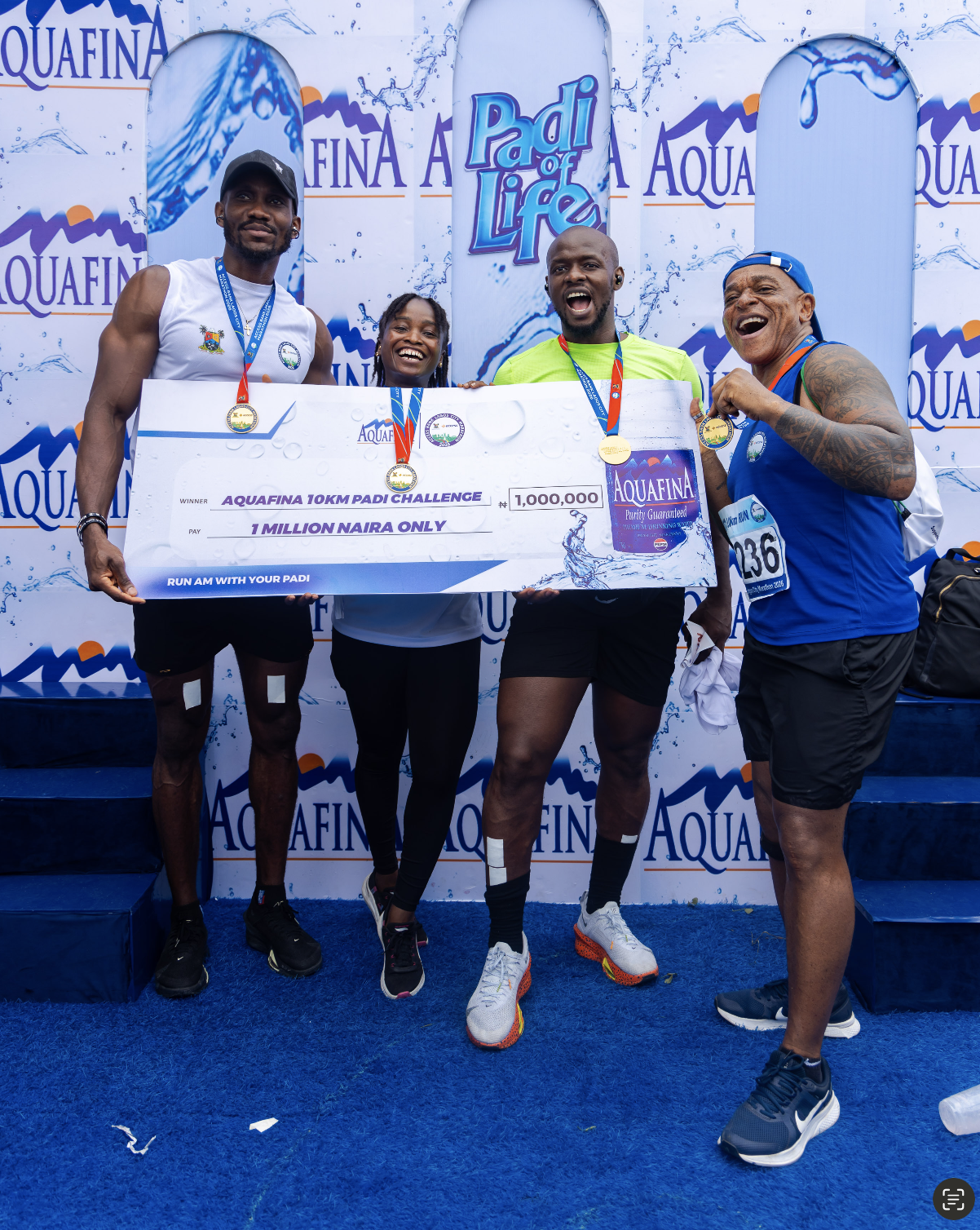 Aquafina Rewards Top 10 Finishers with N1 Million at Access Bank Lagos City Marathon