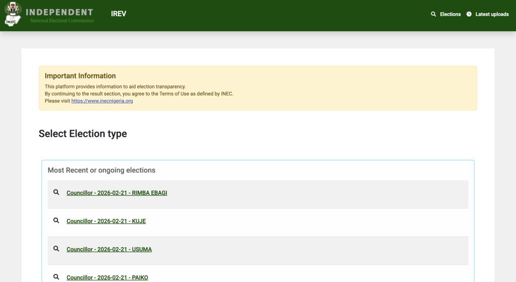 IREV PORTAL LANDING PAGE