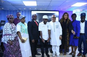 Her Excellency, Ambassador Deborah Iliya, Nigerian Ambassador to Republic of Congo (left); President, The Global Clusters, Dr Adekunle Azeez Badmus (middle); Patron, Dr Michelle Ukoh (3rd right); Prof. Chinedu Ogwus (3rd left);  Dr. Amos Fayehun (4th right); Mr Israel Bolaji (right) and others, at the launch of SparkHubs in Lagos, on Tuesday.