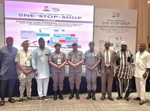 Senior management officers of Customs and stakeholders at the launching of the customs One-Stop-Shop platform in Lagos on Friday-Editor-1024×757-1