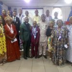Some members of the church who received gifts from the founder