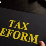Tax reform on an office desk.