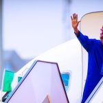 Tinubu on a plane