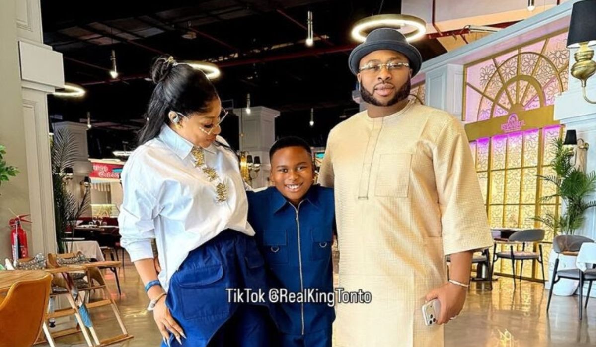 Tonto Dikeh reunites son with his father Churchill