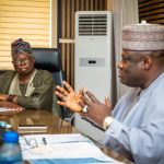 Secretary to the Government of Secretary to the Government of the Federation, George Akume, represented by the Permanent Secretary, General Services Office, Abubakar Kana, receives on courtesy visit the leadership of Lagos Chamber of Commerce and Industry (LCCI) led by its President, Engr. Leye Kupoluyi, on Thursday, 5th February, 2026 in Abuja
