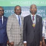 Dr. Yemi Sanni, Chairman, Membership/Professional Conduct C’ttee of CITN; Dr. Simon Kato, Vice President, CITN; Mr. Innocent Ohagwa, President, CITN, and Dr. (Mrs.) Titilayo Fowokan, Deputy Vice President, CITN, during the Official Presentation of License to Practice, Seal and Stamps to qualified Tax Practitioners