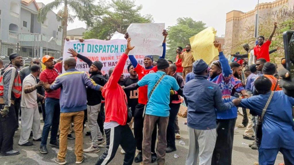 Dispatch riders storm FCT secretariat, beg Wike for tax relief