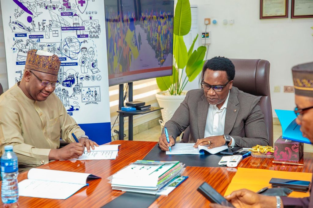 Prof Charles Anosike DG/CEO NiMet (R) and Dr. Danjuma Ismaila Rector NCAT (L)