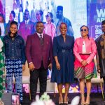 L-R: Brand Ambassador, WelFAS and actress, Kate Henshaw; Founder, Farm Fresh NGR, Mrs Oluwatosin Ariyo; Founder WelFAS, Dr. Ogbe Omoruyi; Fitness Trainer, Ify Anadu; Wellness Leader, Dr. Kafayat Shafau and Dr. Sam Anyamele at the launch