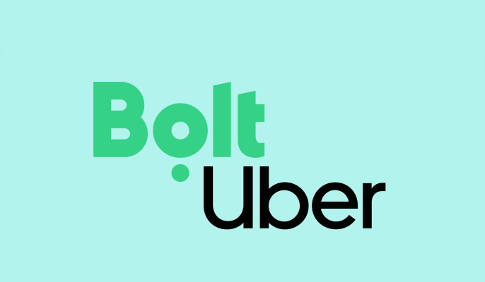 Bolt, Uber logos