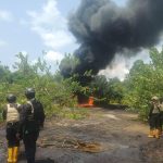 Nigerian Navy destroys illegal crude oil storage site in Rivers