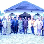 Former Minister Chief Ndueso Essien (in red cap middle) with Elders of Eket Senatorial District Forum during a courtesy visit to him