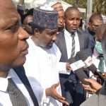 Deputy President of the Senate Senator Barau Jibrin addressing journalists at the National Eid Ground in Abuja on Friday after Eid prayers, Friday, March 20, 2026