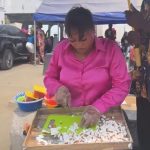 Sarah Martins cooking on the streets of Lagos