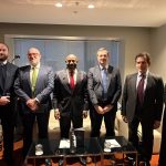 Minister of Education, Dr. Tunji Alausa with Coventry University officials