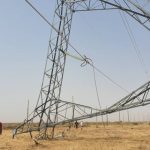 damaged electricity tower