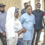 Asemakaha in talks with Abdulaziz during the office inauguration in Makurdi while others look on