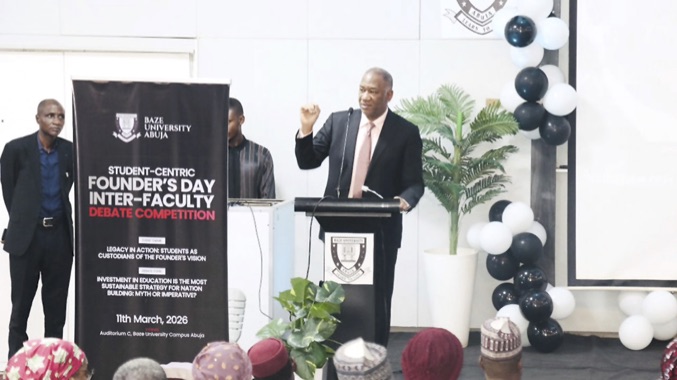 Baba-Ahmed speaking at the event