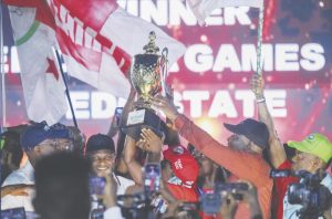 Edo state with the trophy
