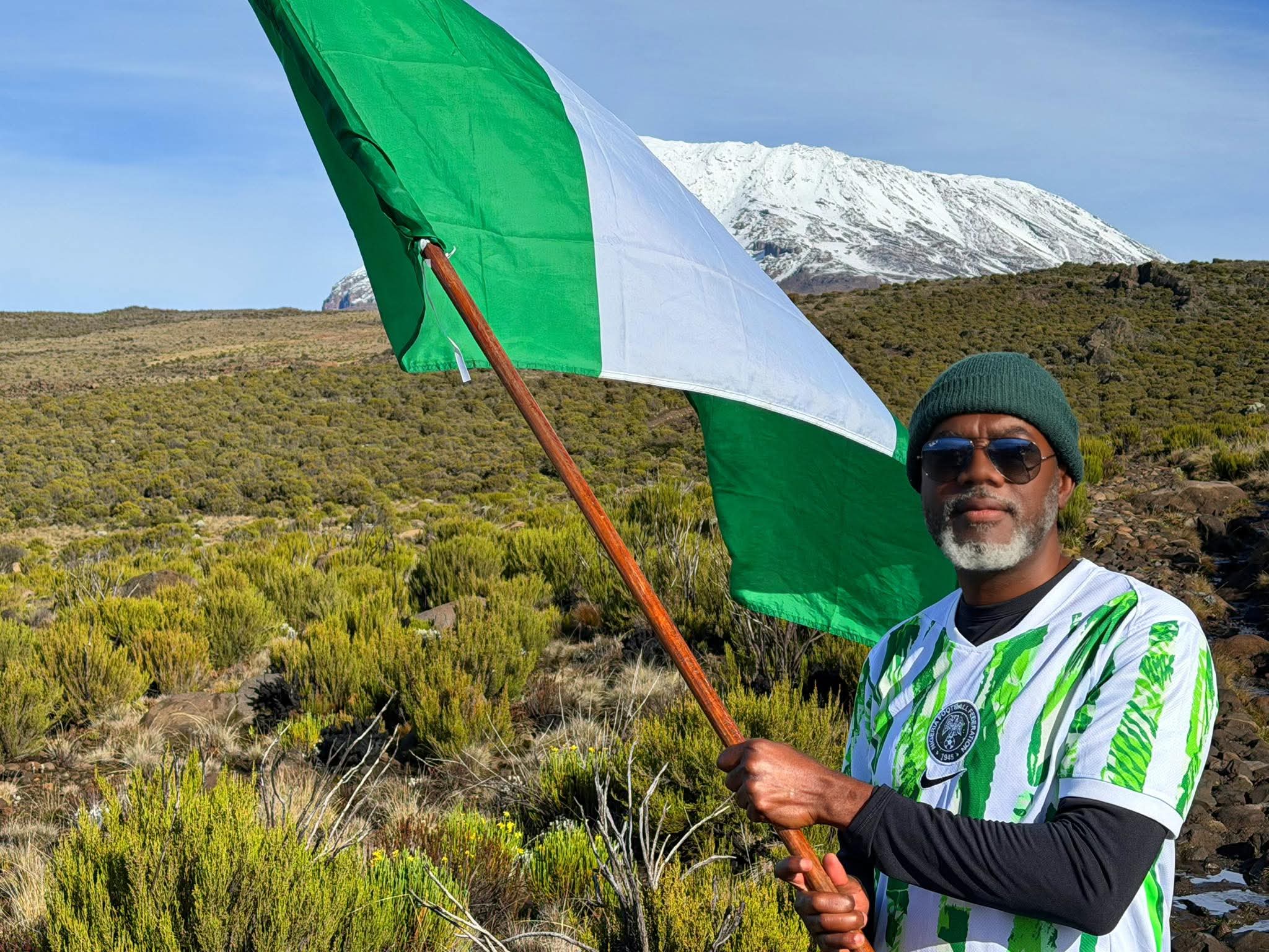 Reno Omokri climbs Mount Kilimanjaro