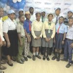 Fadare (7th from left), winner of the competition.