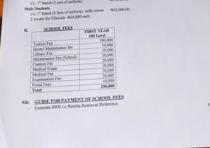 First payment before the Increase fees at College of Nursing at Nnamdi Azikiwe University Teaching Hospital (NAUTH)