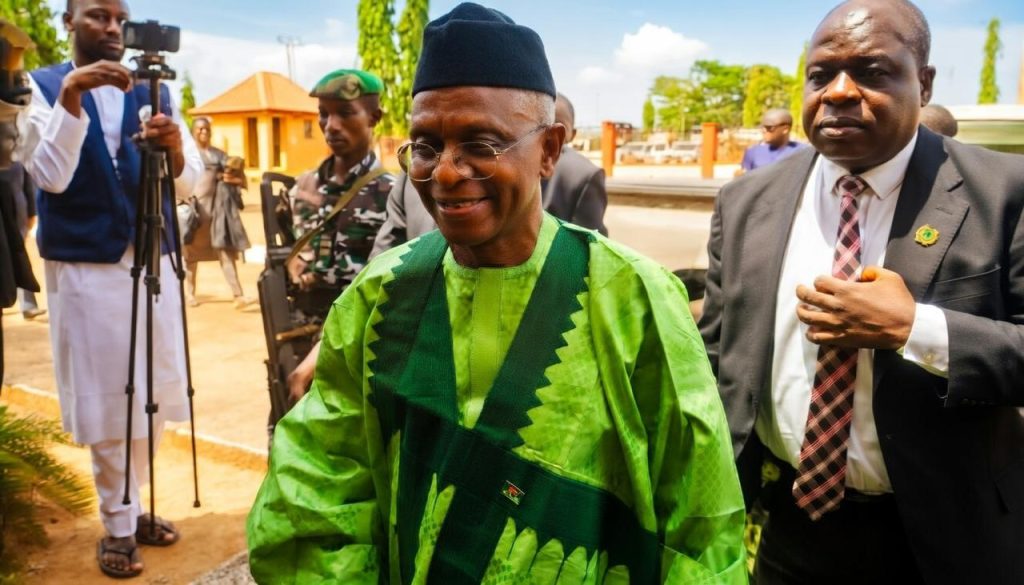 Malam Nasir El-Rufai, arriving the Federal High Court, Kaduna, where he was arraigned by the ICPC on Tuesday, March 24, 2026