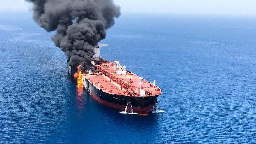 Iranian missile hits US oil vessel
