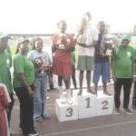 L-R- Oyinloye, inter-House sports winners, Eigbe and parents at the event