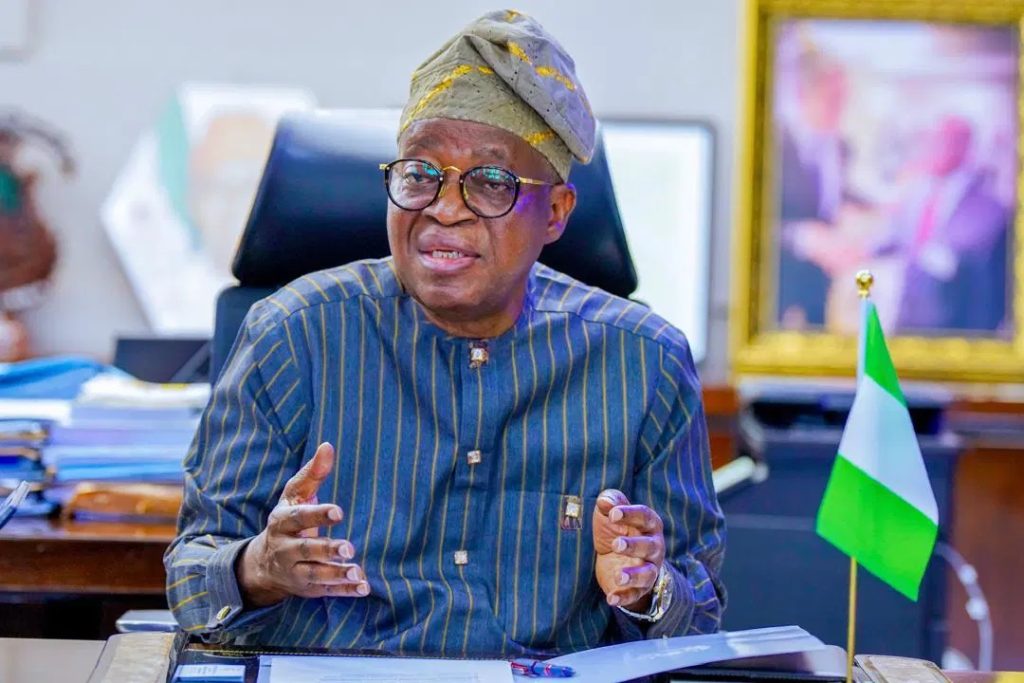 Minister of Marine and Blue Economy, Dr. Adegboyega Oyetola,