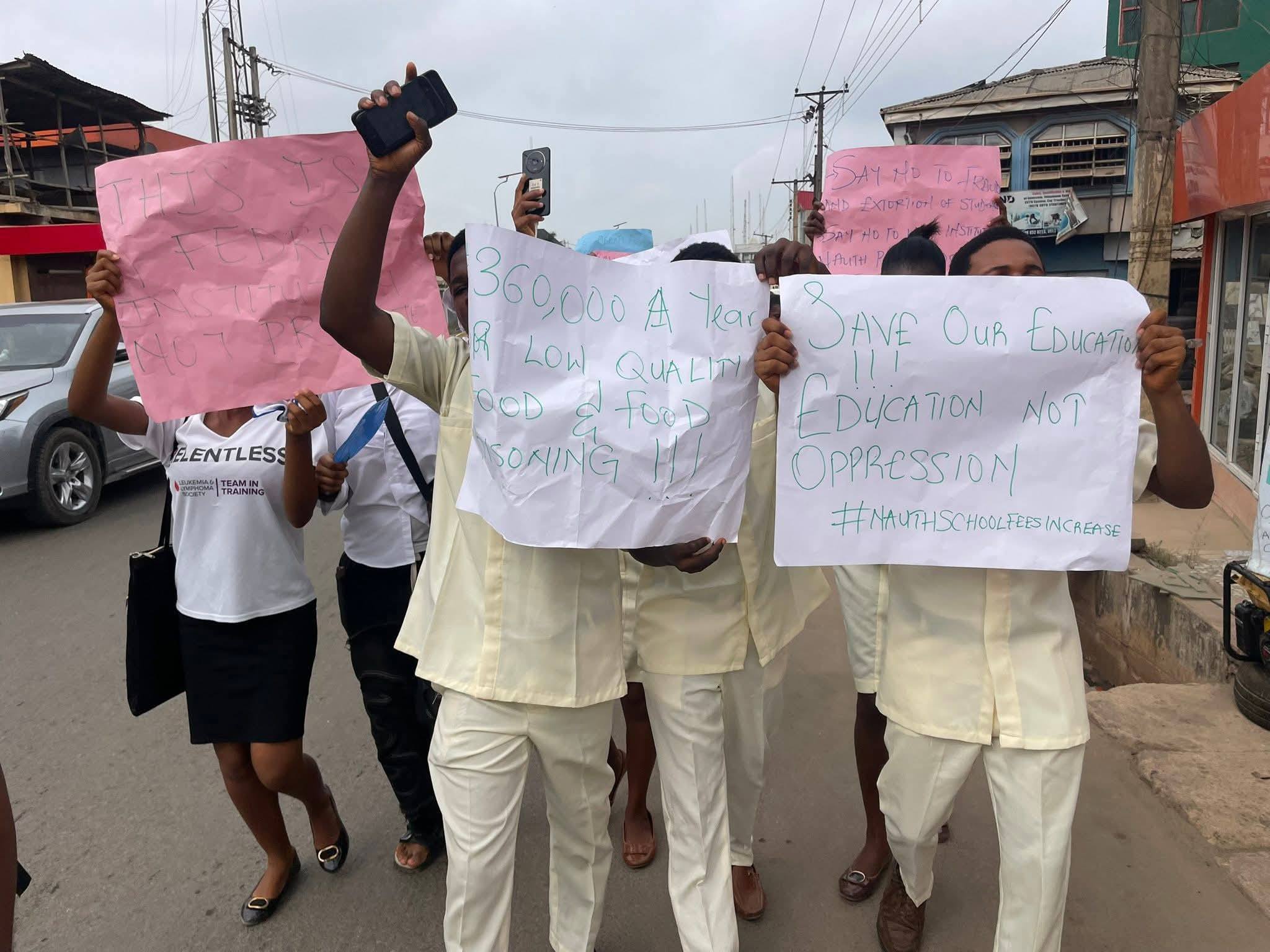 NAUTH nursing students protest fee hike, storm provost’s office