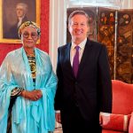 First Lady of Nigeria Oluremi Tinubu with the US Special Envoy for Best Future Generations Charles Harder after the meeting between the two on the sidelines of the Fostering the Future Together Global Summit held in Washington between March 24 and 25, 2026