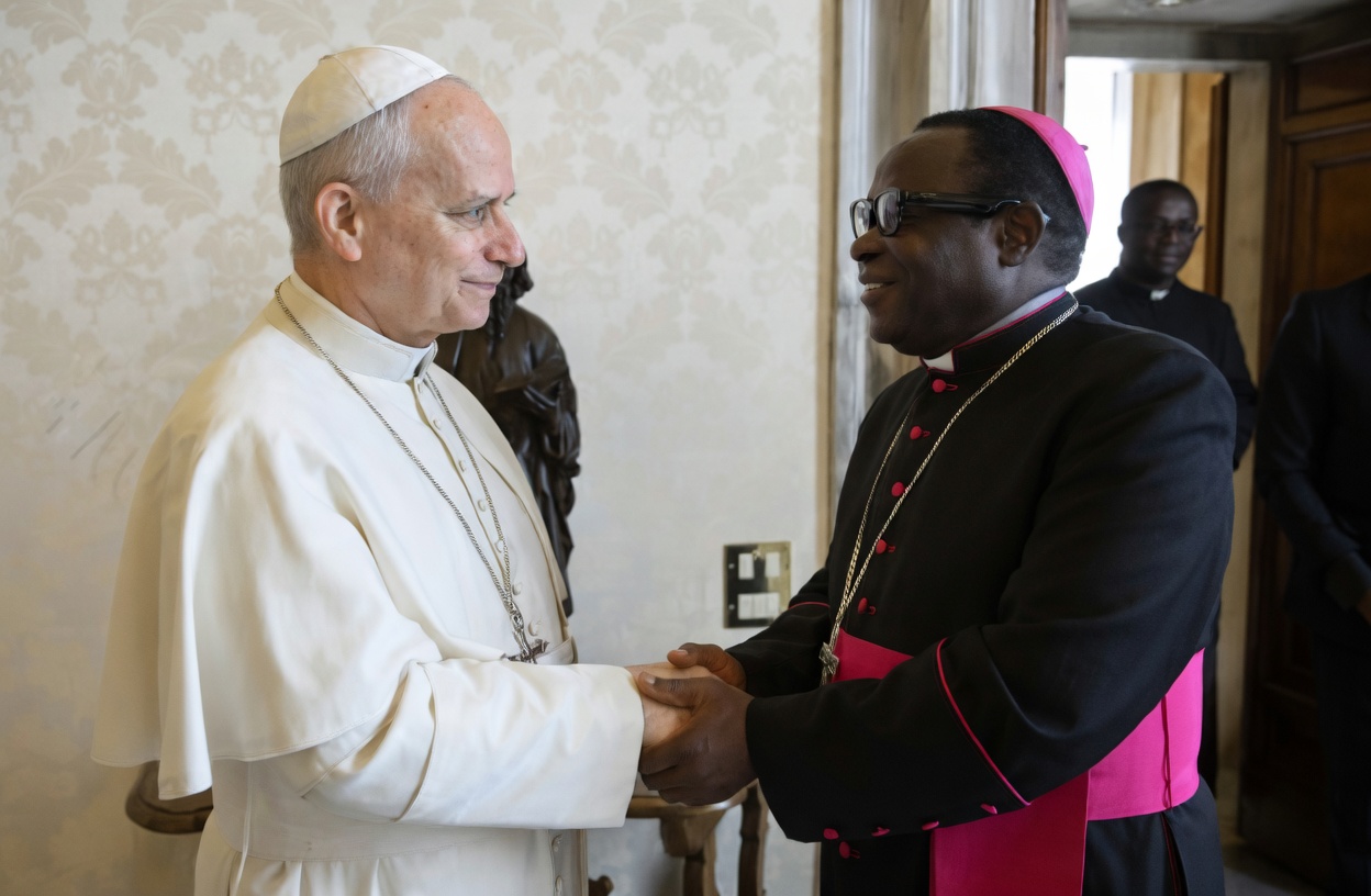 Pope Leo IV and Bishop Kukah
