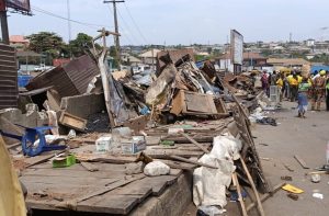 Sango Tollgate Ogun enforces ban on street trading, clears shanties