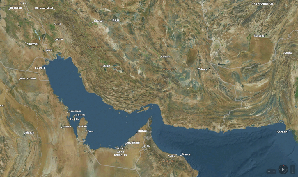 Strait of Hormuz map
