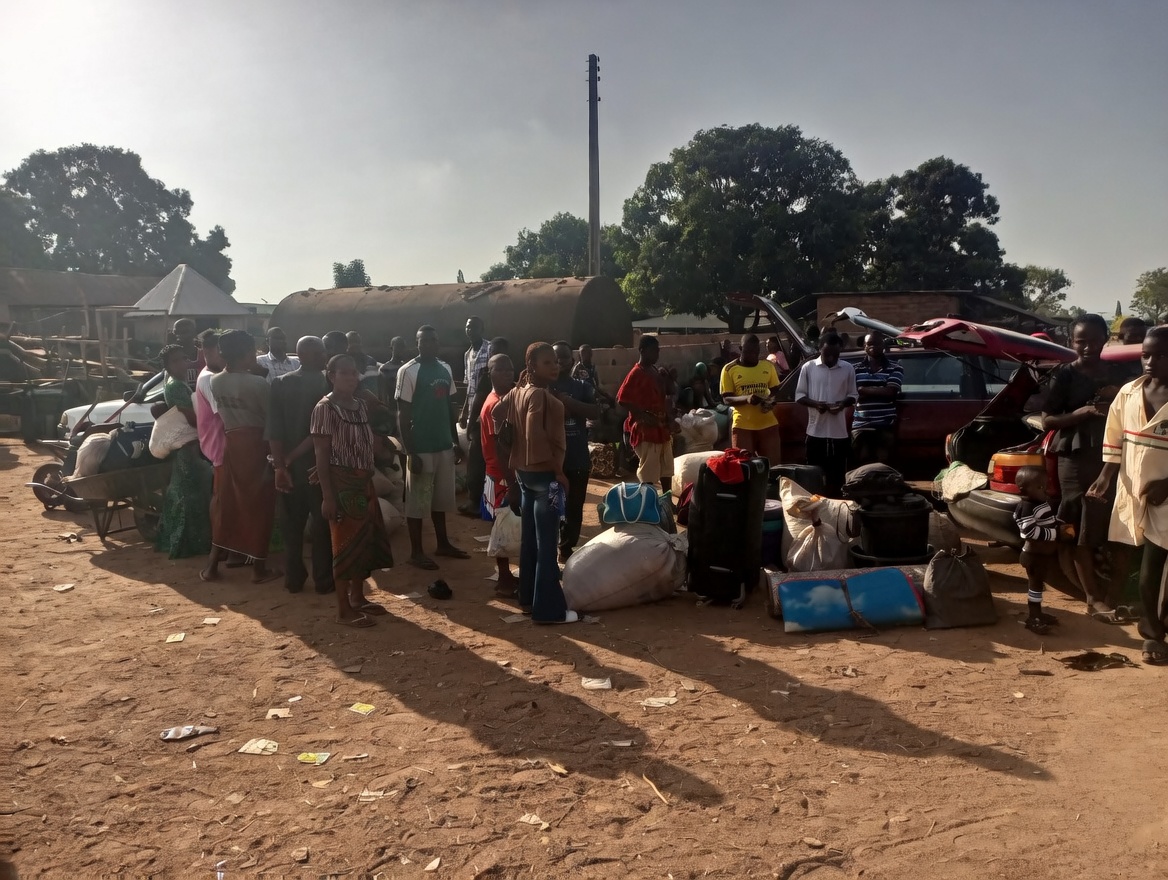 Fleeing residents