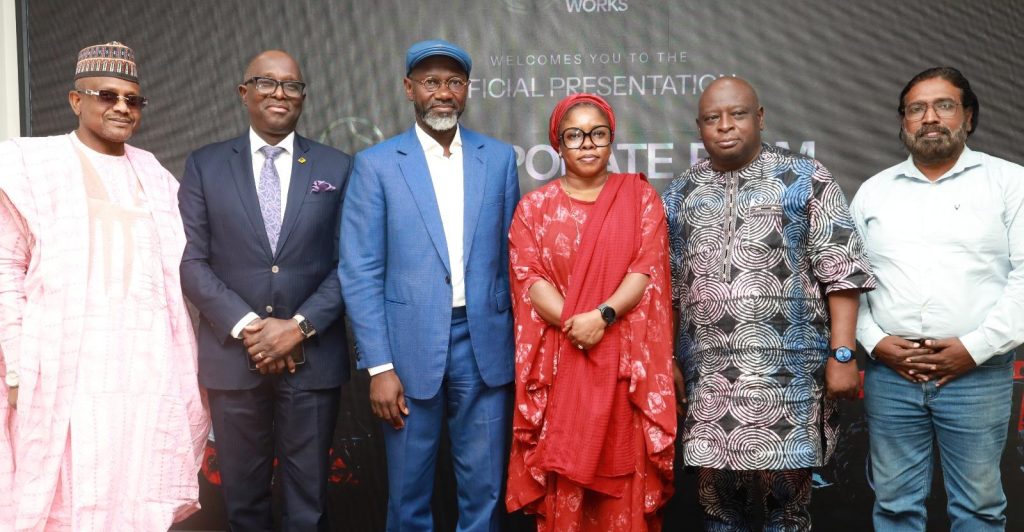 L-R:  President, Maize Association of Nigeria. Alhaji Bello Abubakar; ED, Retail Banking, South Division, First Bank Plc., Mr. Oluseyi Oyefeso; Executive Chairman, Origin Tech Group, Prince Samuel Joseph Samuel; Lagos State Commissioner of Agriculture and Food Systems, Ms. Abisola Olusanya; Director  News. TVC, Mr. Babajide Kolade-Otitoju, and COO, Origin Automobile Works, Mr. Leo Edwards, during the official launch of Corporate Farm, themed: 100% Agric, 100% Value by Origin Automobile Works (OAW) in Lagos.