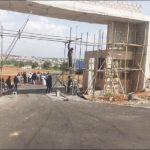 • Auchi College gate under construction.