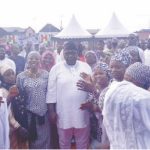 •Ereyitomi (middle) and women at the event.