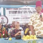 •Sen. Victor Umeh addressing the audience at the event.