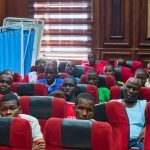 Group of 20 terrorism suspects brought before a judge of the Federal High Court in Abuja on Tuesday, April 7, 2026