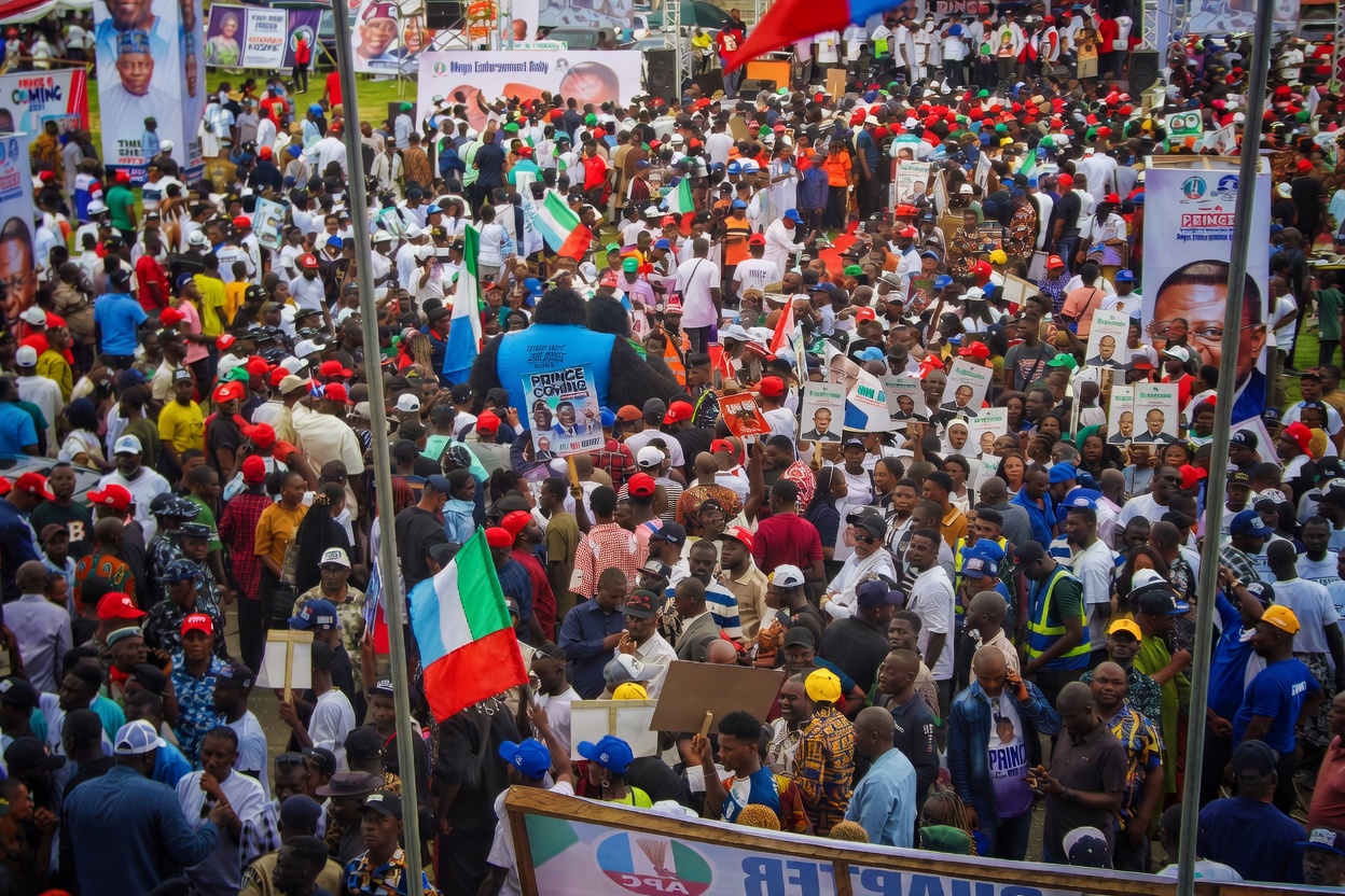 Supporters at the 1.5m Endorsement at the Ikom Stadium in Cross River