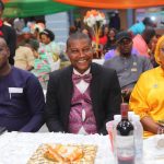 Ambassador Ita Enang (left), Chairman Correspondents’ Akwa Ibom State Bassey Anthony (middle), representative of the coordinator, Office of the First Lady, Mrs Helen Obareki